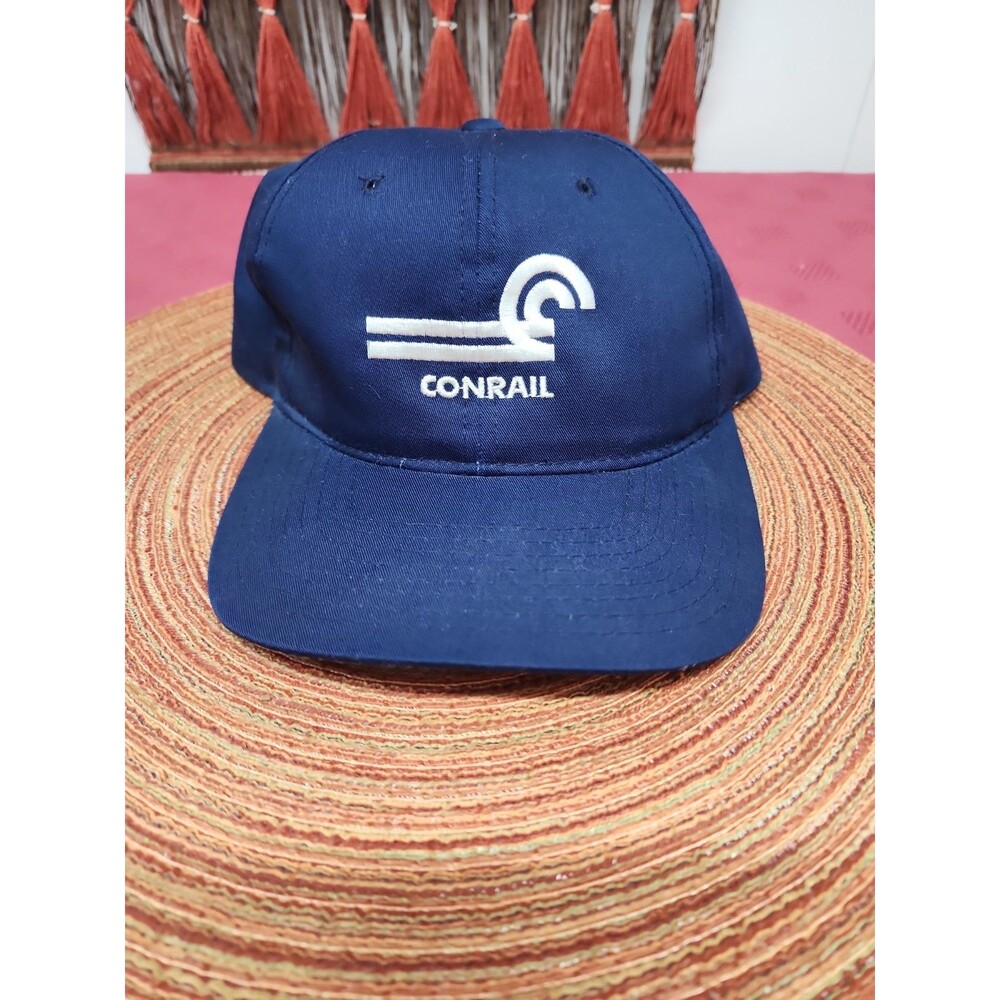 Conrail Snapback  Navy Baseball Cap 60/40 Cotton Blend Embroidered Logo